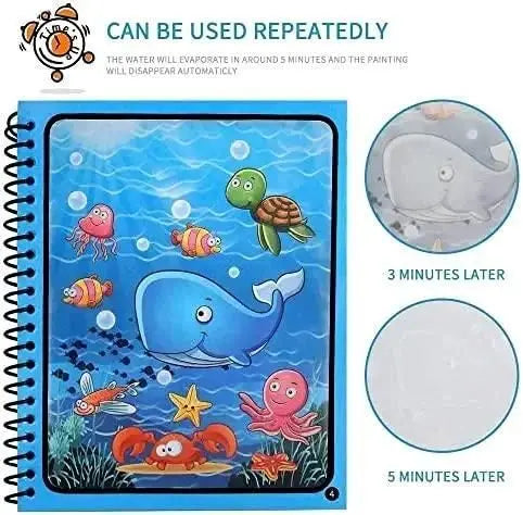 Magic Water Quick Dry Book (Pack of 4) - Fun for Kids! - noQMall