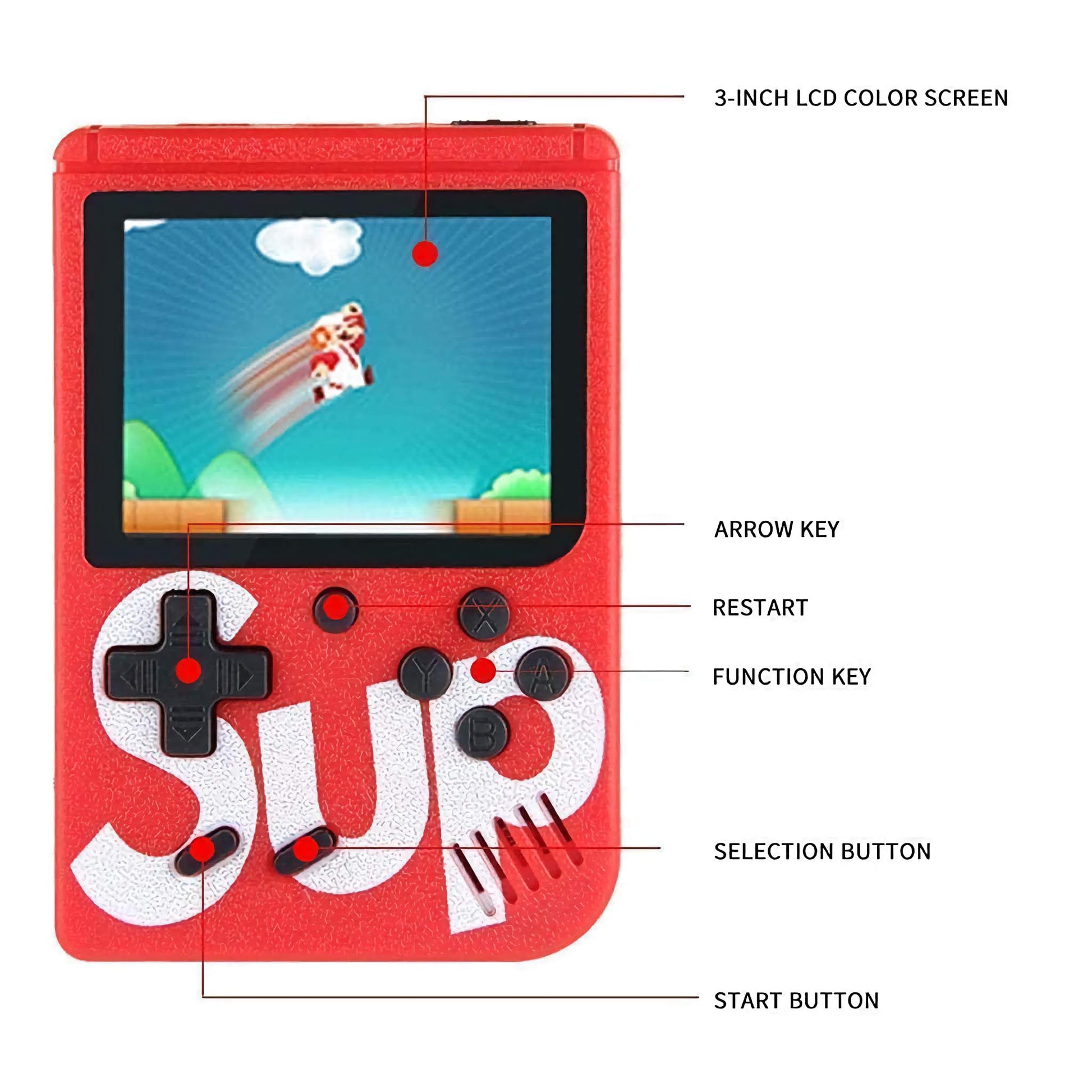 Retro Gaming Bliss: 400-in-1 Sup Portable Gaming Console 🕹️ - noQMall