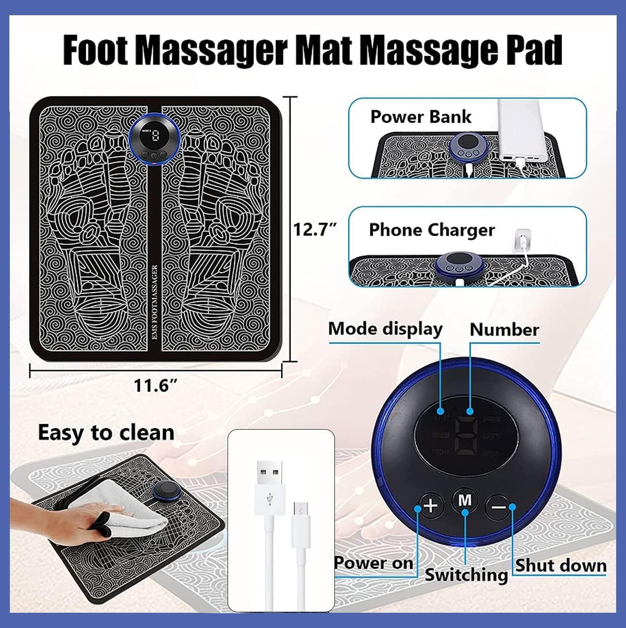 Wireless Electric EMS Foot Massager – Ultimate Pain Relief Machine