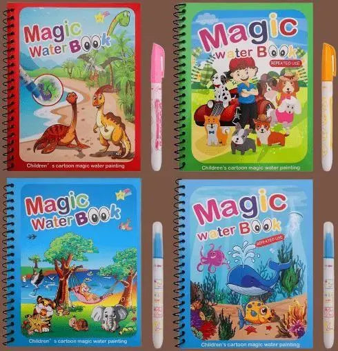 Magic Water Quick Dry Book (Pack of 4) - Fun for Kids! - noQMall