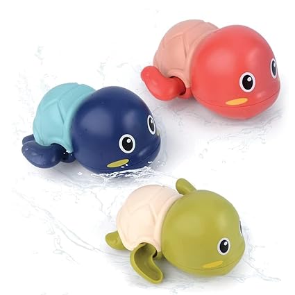 Swimming Turtle Bath Toy for Kids – Wind-Up Water Floating Fun!