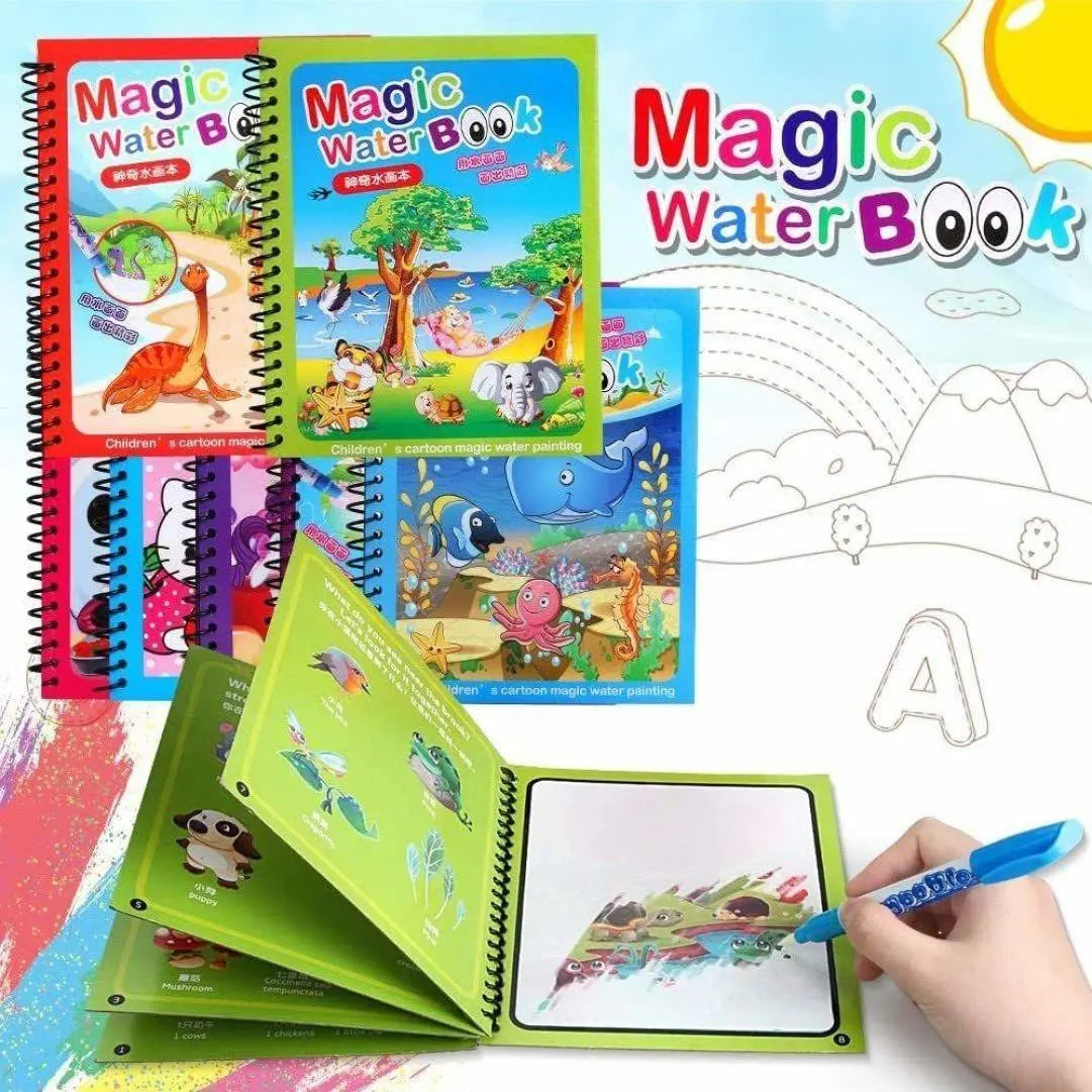 Magic Water Quick Dry Book (Pack of 4) - Fun for Kids! - noQMall
