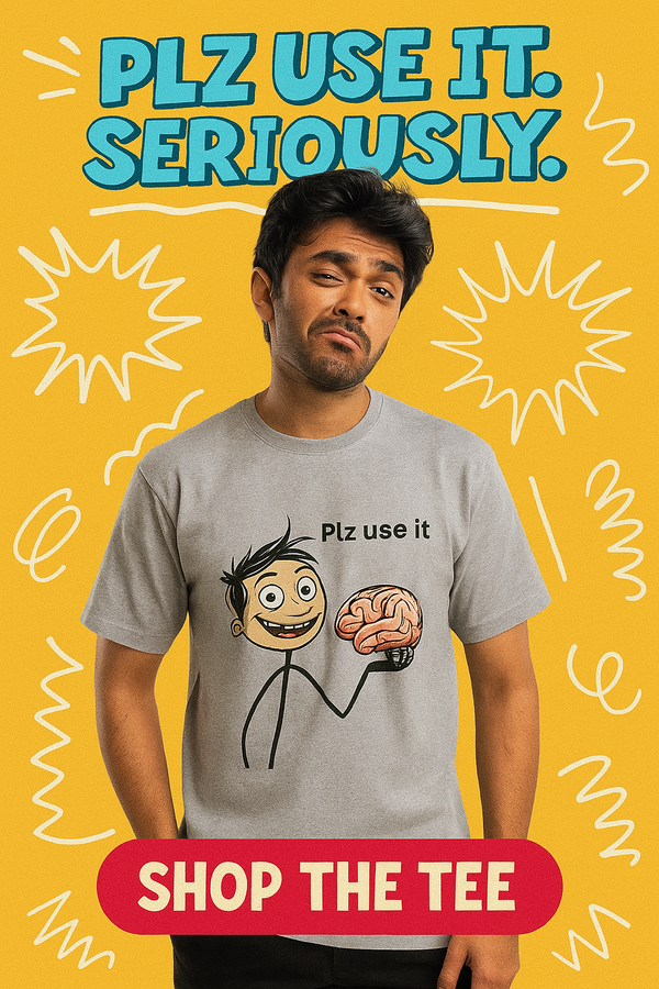Use Your Brain - Basic Unisex Pushaak Tee - noQMall