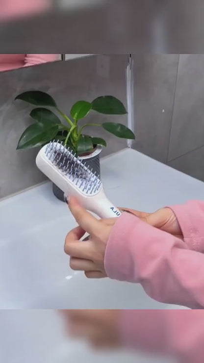 Effortless Hair Care: Self-cleaning Anti-static Massage Comb for Adults & Kids