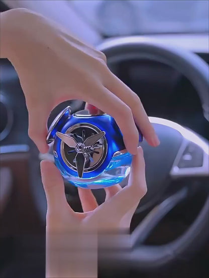 Solar-Powered Car Perfume with Auto Rotation Fan | Long-Lasting Fragrance