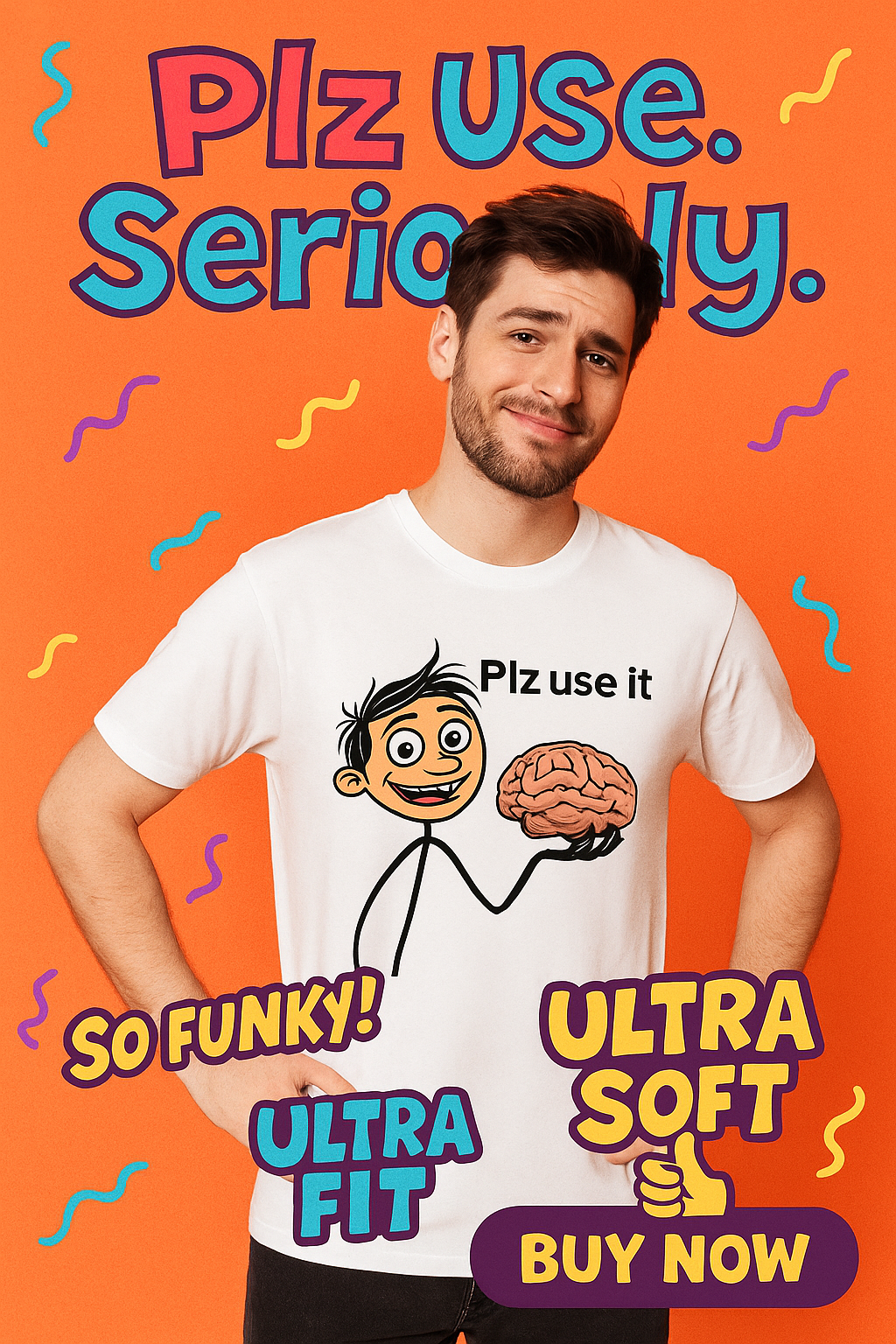 Use Your Brain - Basic Unisex Pushaak Tee - noQMall